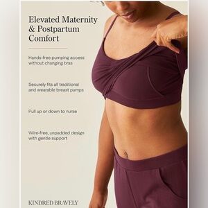 Kindred Bravely Simply Sublime Maternity Nursing/Pumping Bra Black  2X Busty NWT